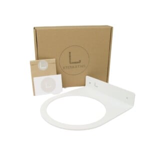 STERKSTAEL Ball Blanc ø 20cm - industriële balhouder muur - wandbevestiging - kleur wit - poedercoating - staal