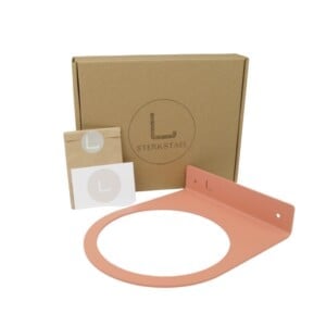 STERKSTAEL Ball Dusty Rose ø 20cm - industriële balhouder muur - wandbevestiging - kleur oud roze - poedercoating - staal