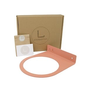 STERKSTAEL Ball Dusty Rose ø 20cm - industriële balhouder muur - wandbevestiging - kleur oud roze - poedercoating - staal