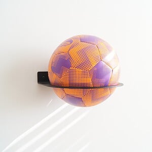 STERKSTAEL Ball Noir ø 20cm - industriële balhouder muur - wandbevestiging - kleur zwart - poedercoating - staal