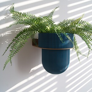 STERKSTAEL Flora S Eco Pot Petrol Green - bloempothouder - kleur houder goud - kleur pot donkergroen - inclusief bloempot ø12cm - poedercoating - staal