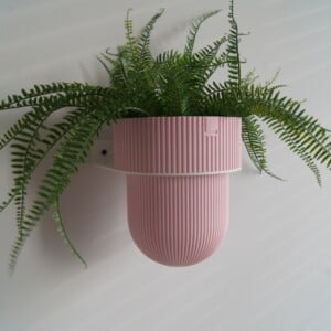 STERKSTAEL Flora S Eco Pot Pink Blossom - bloempothouder - kleur houder wit - kleur pot zacht roze - inclusief bloempot ø12cm - poedercoating - staal