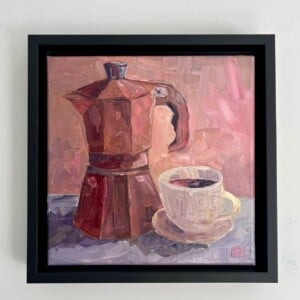 Schilderij "Espresso Macchiato" - origineel kunstwerk in olieverf
