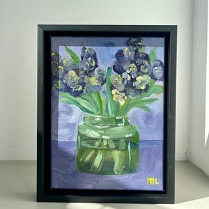 Schilderij "Hyacint" - origineel olieverf kunstwerk