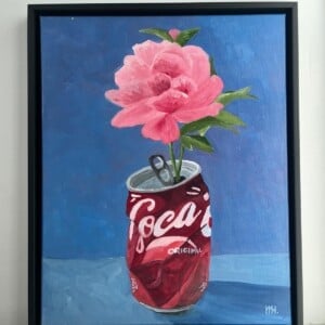 Schilderij "Petals & Pop" - origineel kunstwerk in olieverf