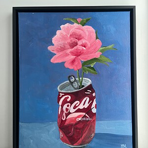Schilderij "Petals & Pop" - origineel kunstwerk in olieverf
