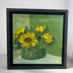 Schilderij "zonnebloemen" - origineel kunstwerk in olieverf