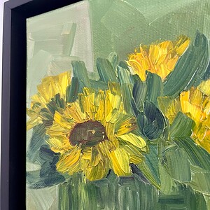 Schilderij "zonnebloemen" - origineel kunstwerk in olieverf