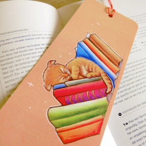 Slapende kitten, boekenlegger, 74x210 mm