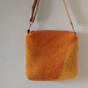 Tas van vintage deken,  handmade en recycled