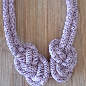Textiel ketting roze