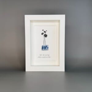 Uniek Kunstwerk met Delfts Blauw Scherf – "Say Yes to New Adventures"
