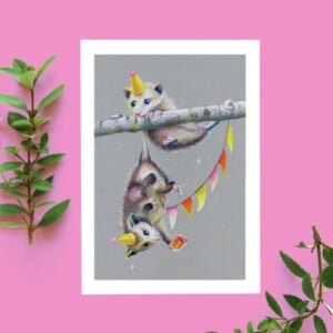 Verjaardags kaart possums