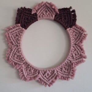 Wanddecoratie roze/paars