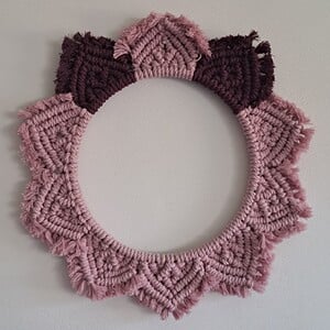 Wanddecoratie roze/paars