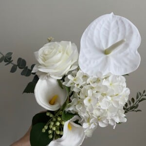 Zijden bloemen boeket “white”