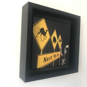 -clean it like you mean it- 20x20x1 cm handgeknipte collage op schildersdoek