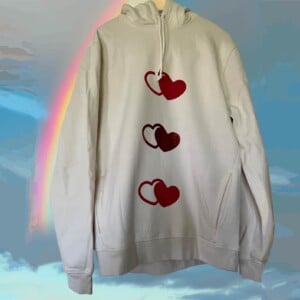 hoodie met opdruk - hartjes