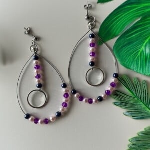 oorbellen met stainless steel wire