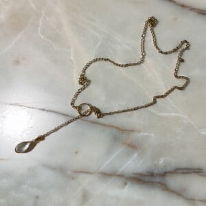 zelf in te stellen jasseron ketting goudkleurig met hanger