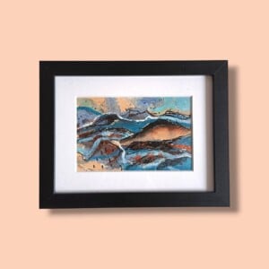 Abstract landschap - mini schilderij