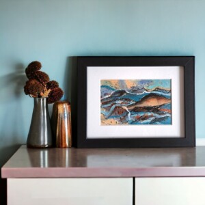 Abstract landschap - mini schilderij