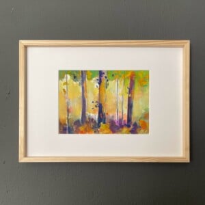 Aquarel bomenlandschap