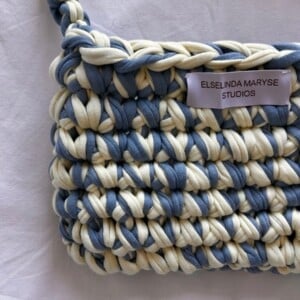Azure Twist gehaakte tas