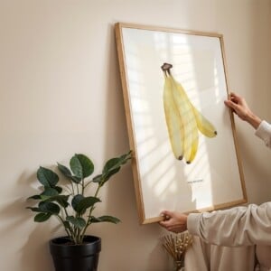 Bananen Poster | Handgeschilderde fruitillustratie – Anna-Mae Studio