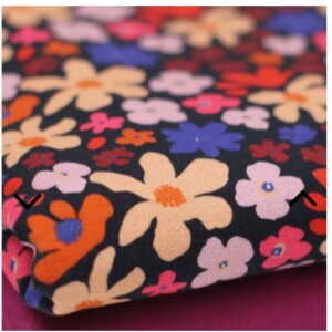 Biker shorts bloemen zwart