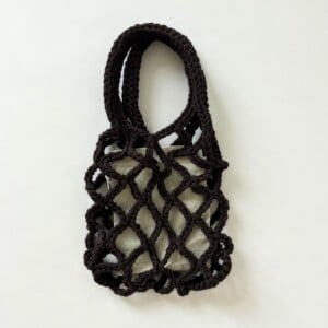 Crochet net bag - cacao bruin
