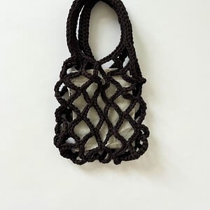 Crochet net bag - cacao bruin
