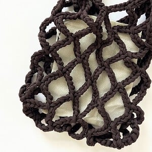 Crochet net bag - cacao bruin