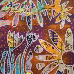 Dansende bladeren. Origineel schilderij