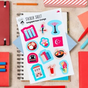 🇸🇬 Sticker Sheet – Singapore Cultuur