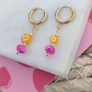 Floral Pop Mini Earrings goud