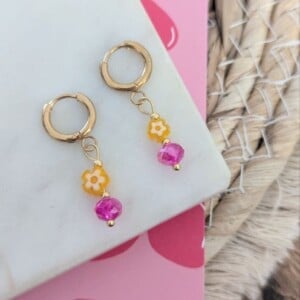 Floral Pop Mini Earrings goud