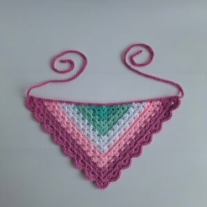 Gehaakte bandana 'Lavendel & munt'