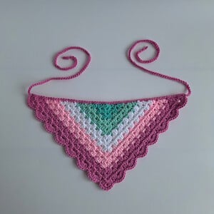 Gehaakte bandana 'Lavendel & munt'