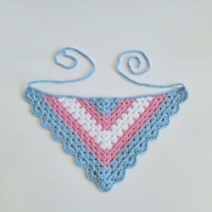 Gehaakte bandana 'Transgender vlag'