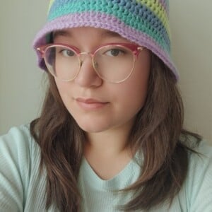 Gehaakte bucket hat | Blauw, mint, lila en lime