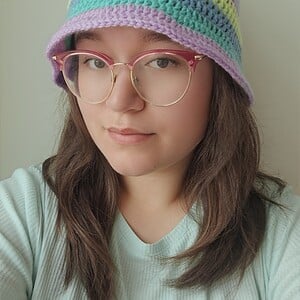 Gehaakte bucket hat | Blauw, mint, lila en lime