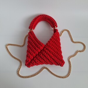 Gehaakte crossbody tas | Fuchsia