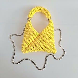 Gehaakte crossbody tas | Geel