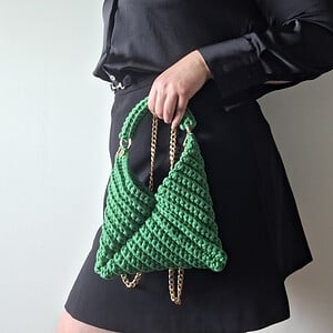 Gehaakte crossbody tas | Groen