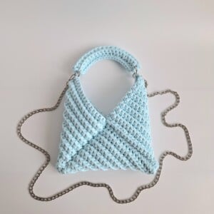 Gehaakte crossbody tas | Lichtblauw