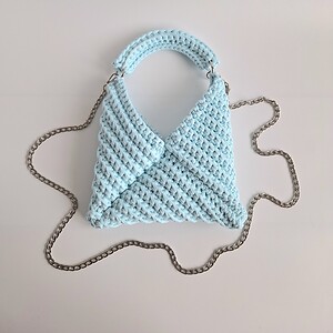 Gehaakte crossbody tas | Lichtblauw