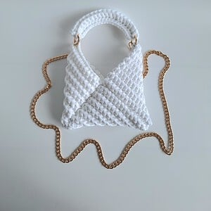 Gehaakte crossbody tas | Wit