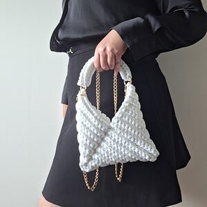 Gehaakte crossbody tas | Wit
