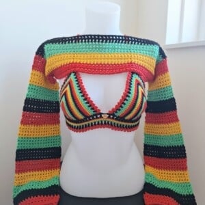 Gehaakte shrug | gehaakte bolero 'Reggae'